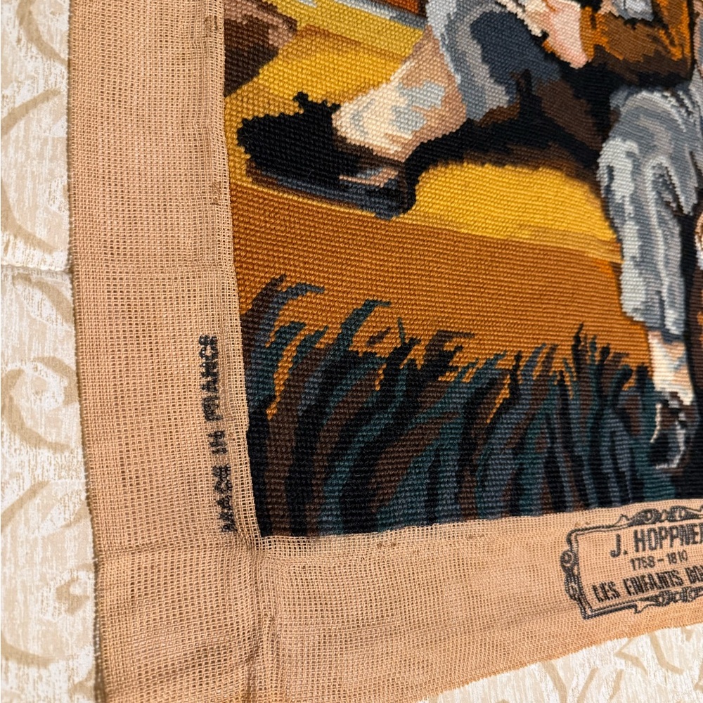 VTG Creations Margot de Paris Needlepoint * Les Enfants Bowden Made in France - Picture 3 of 7
